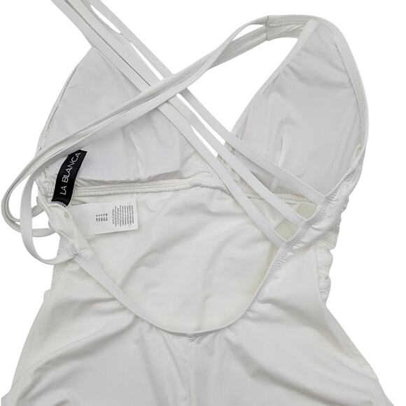 La Blanca Women's Island Goddess Multi-Strap Crossback One Piece Swimsuit Size 8 - Picture 10 of 11